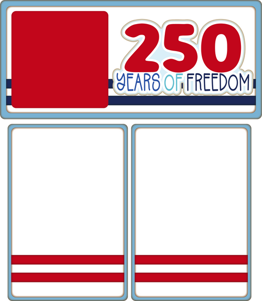 250 Years of Freedom - Scrapbook Page Photo Mat Set