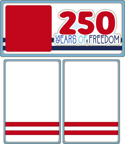 250 Years of Freedom - Scrapbook Page Photo Mat Set