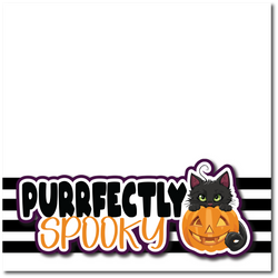 Purrfectly Spooky - Printed Premade Scrapbook Page 12x12 Layout