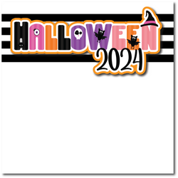 Halloween 2024 - Printed Premade Scrapbook Page 12x12 Layout