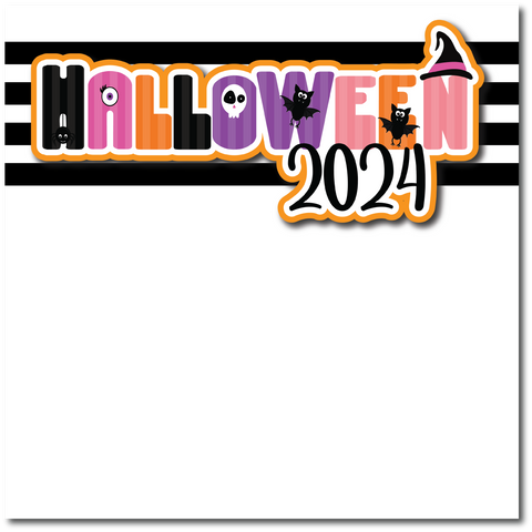 Halloween 2024 - Printed Premade Scrapbook Page 12x12 Layout