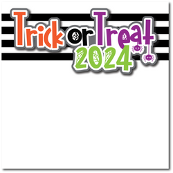 Trick or Treat 2024 - Printed Premade Scrapbook Page 12x12 Layout