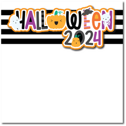 Halloween 2024 - Printed Premade Scrapbook Page 12x12 Layout