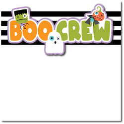 BOO CREW - Printed Premade Scrapbook Page 12x12 Layout