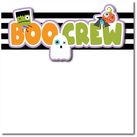 BOO CREW - Printed Premade Scrapbook Page 12x12 Layout