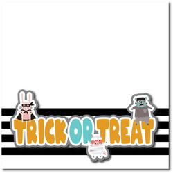 Trick or Treat - Printed Premade Scrapbook Page 12x12 Layout