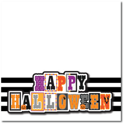 Happy Halloween - Printed Premade Scrapbook Page 12x12 Layout