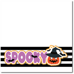 Spooky - Printed Premade Scrapbook Page 12x12 Layout