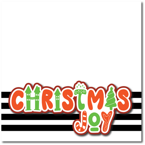 Christmas Joy - Printed Premade Scrapbook Page 12x12 Layout