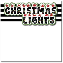 Christmas Lights - Printed Premade Scrapbook Page 12x12 Layout