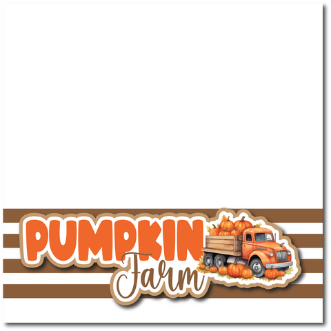 Pumpkin Farm - Printed Premade Scrapbook Page 12x12 Layout