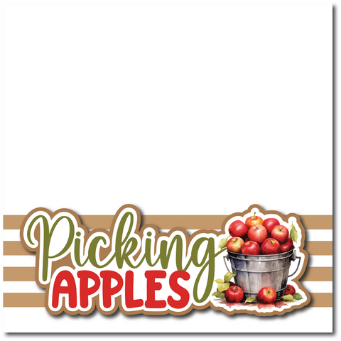 Picking Apples - Printed Premade Scrapbook Page 12x12 Layout