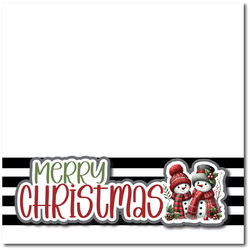 Merry Christmas - Printed Premade Scrapbook Page 12x12 Layout