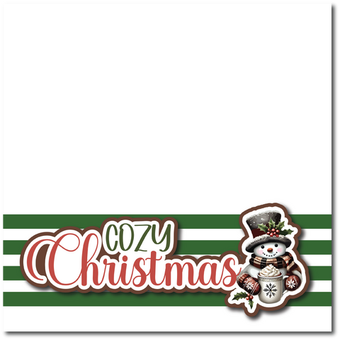 Cozy Christmas - Printed Premade Scrapbook Page 12x12 Layout