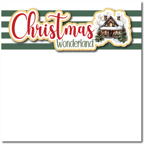 Christmas Wonderland - Printed Premade Scrapbook Page 12x12 Layout