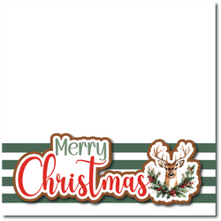 Merry Christmas - Printed Premade Scrapbook Page 12x12 Layout