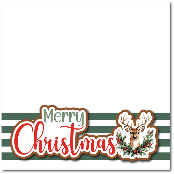 Merry Christmas - Printed Premade Scrapbook Page 12x12 Layout