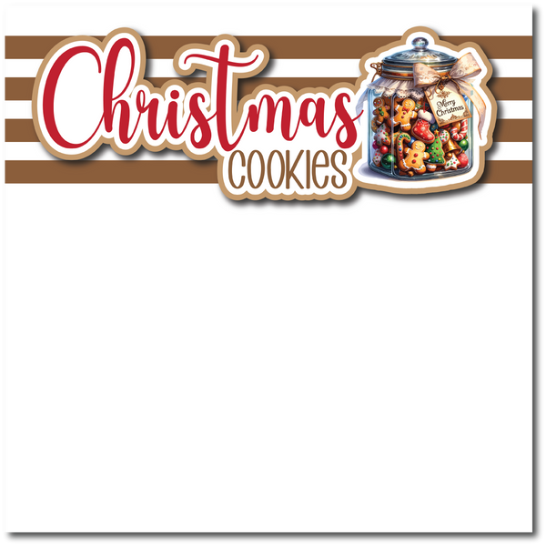 Christmas Cookies - Printed Premade Scrapbook Page 12x12 Layout