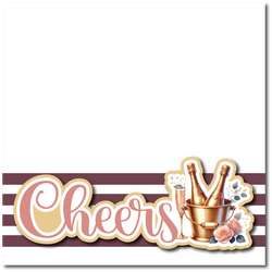 Cheers - Printed Premade Scrapbook Page 12x12 Layout