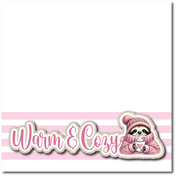 Warm & Cozy - Printed Premade Scrapbook Page 12x12 Layout