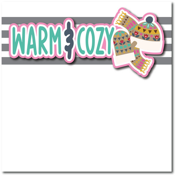 Warm & Cozy - Printed Premade Scrapbook Page 12x12 Layout