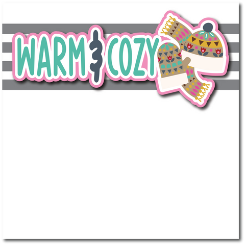 Warm & Cozy - Printed Premade Scrapbook Page 12x12 Layout