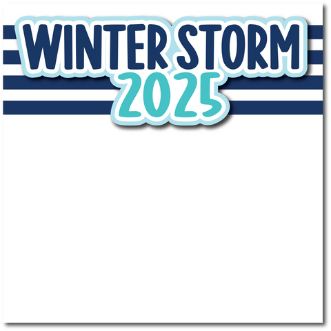 Winter Storm 2025 - Printed Premade Scrapbook Page 12x12 Layout