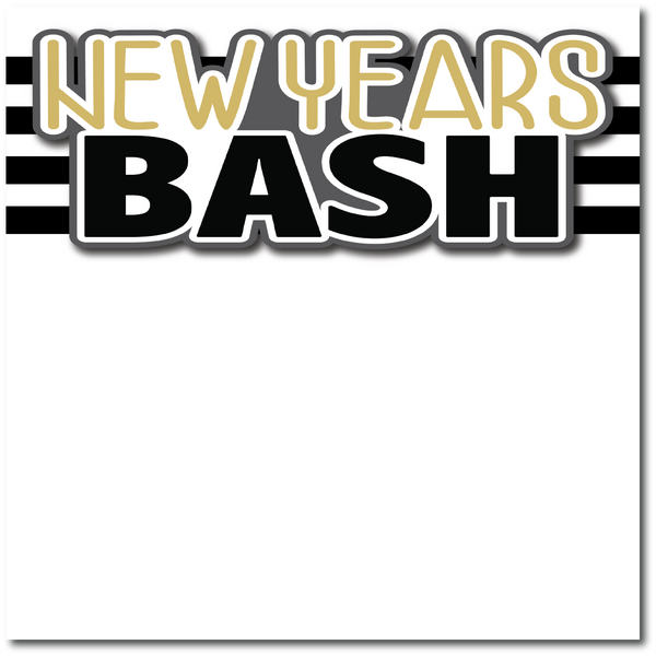 New Years Bash - Printed Premade Scrapbook Page 12x12 Layout