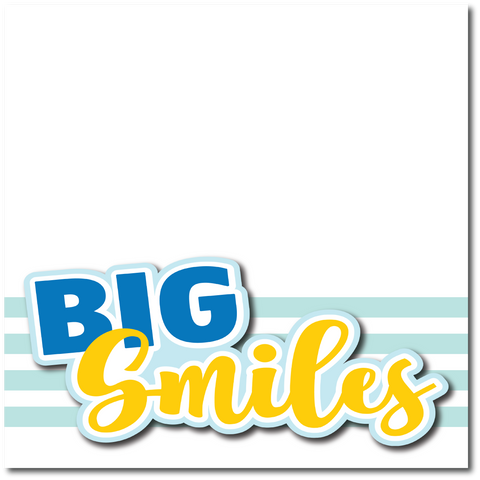 Big Smiles - Printed Premade Scrapbook Page 12x12 Layout