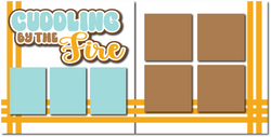 Cuddling by the Fire - Printed Premade Scrapbook (2) Page 12x12 Layout
