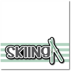 Skiing - Printed Premade Scrapbook Page 12x12 Layout