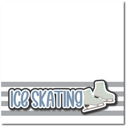 Ice Skating - Printed Premade Scrapbook Page 12x12 Layout