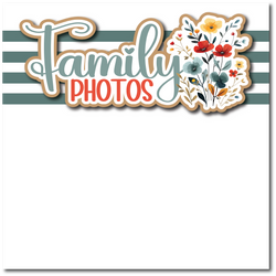 Family Photos - Printed Premade Scrapbook Page 12x12 Layout