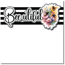 Bee-utiful - Printed Premade Scrapbook Page 12x12 Layout