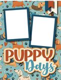 Puppy Days  - Printed Premade Scrapbook Page 8.5 x 11 Layout