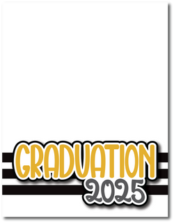 Graduation 2025 - Printed Premade Scrapbook Page 8.5 x 11 Layout