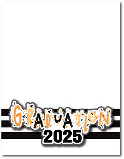 Graduation 2025 - Printed Premade Scrapbook Page 8.5 x 11 Layout