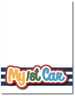 My 1st Car - Printed Premade Scrapbook Page 8.5 x 11 Layout