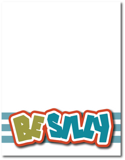 Be Silly - Printed Premade Scrapbook Page 8.5 x 11 Layout