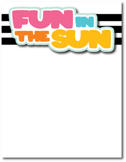 Fun in the Sun - Printed Premade Scrapbook Page 8.5 x 11 Layout