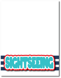 Sightseeing - Printed Premade Scrapbook Page 8.5 x 11 Layout