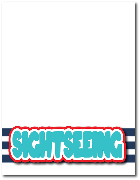 Sightseeing - Printed Premade Scrapbook Page 8.5 x 11 Layout