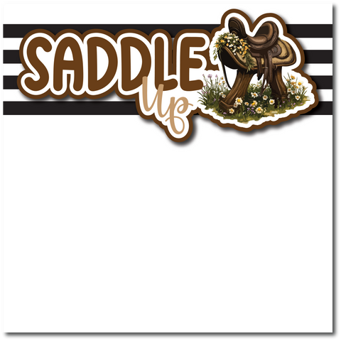 Saddle Up - Printed Premade Scrapbook Page 12x12 Layout