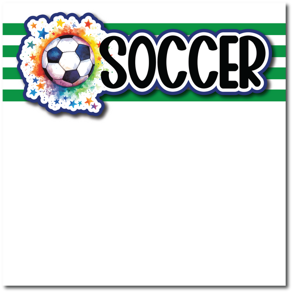 Soccer - Printed Premade Scrapbook Page 12x12 Layout