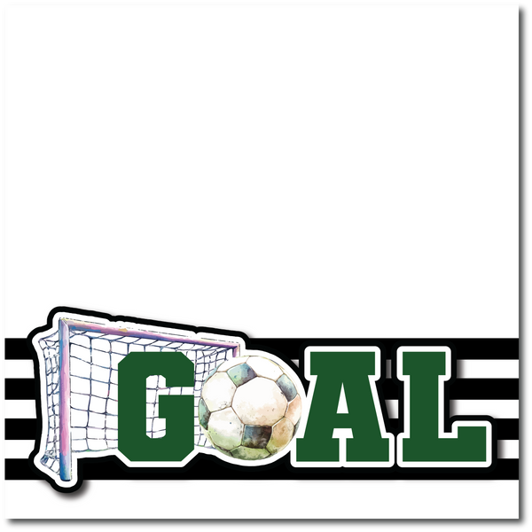 Goal - Printed Premade Scrapbook Page 12x12 Layout