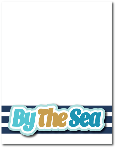 By the Sea - Printed Premade Scrapbook Page 8.5 x 11 Layout