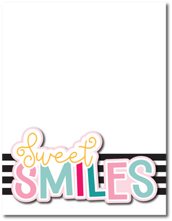 Sweet Smile - Printed Premade Scrapbook Page 8.5 x 11 Layout