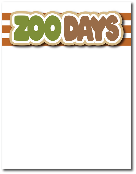 Zoo Days - Printed Premade Scrapbook Page 8.5 x 11 Layout