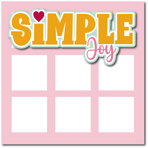 Simple Joy - Printed Premade Scrapbook Page 12x12 Layout
