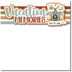 Vacation Memories - Printed Premade Scrapbook Page 12x12 Layout